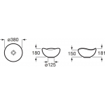 Roca Ohtake A327A15640 Fineceramic® 檯上洗手盆（瑪瑙色）：5mm纖薄、圓形設計、靈感源自自然